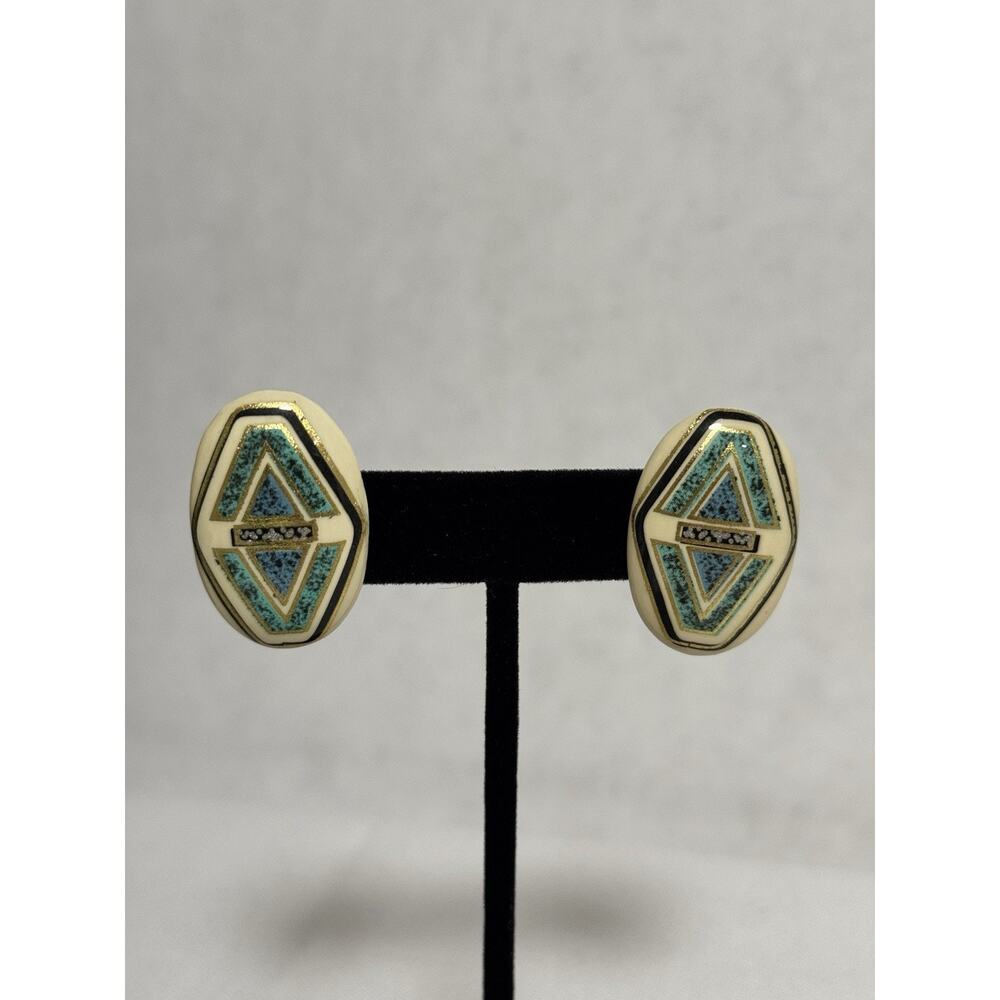 Southwestern Native American Ceramic Earrings - Stud Earrings